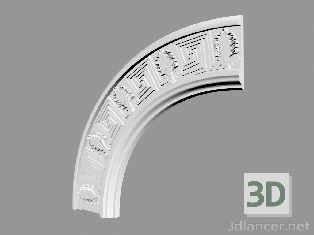 modèle 3D Bordure ronde LR168 - preview