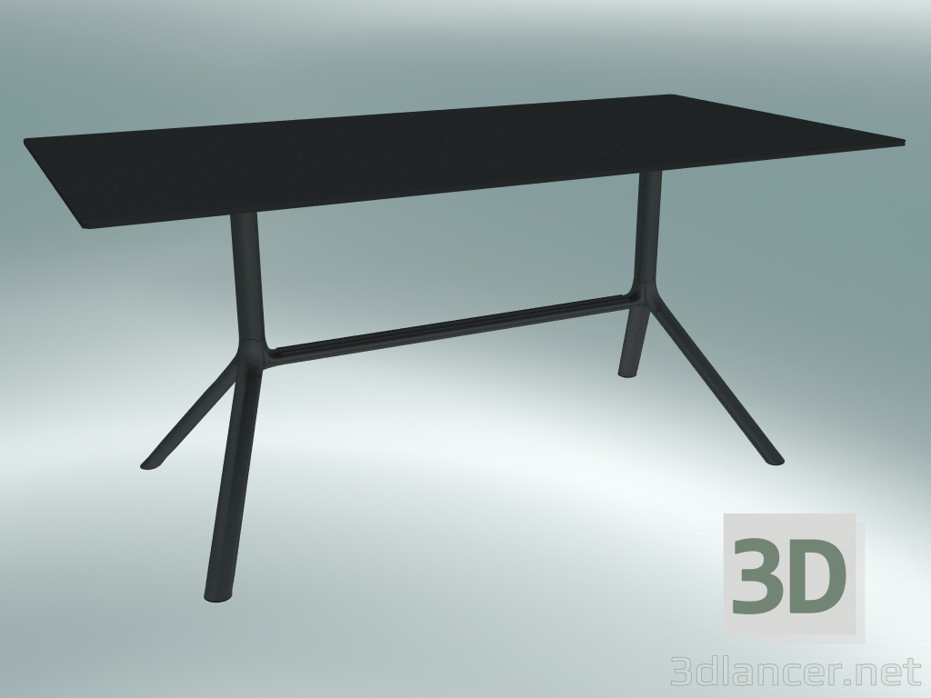 3D Modell Tisch MIURA (9587-01 (80x160cm), H 73cm, schwarz, schwarz) - Vorschau