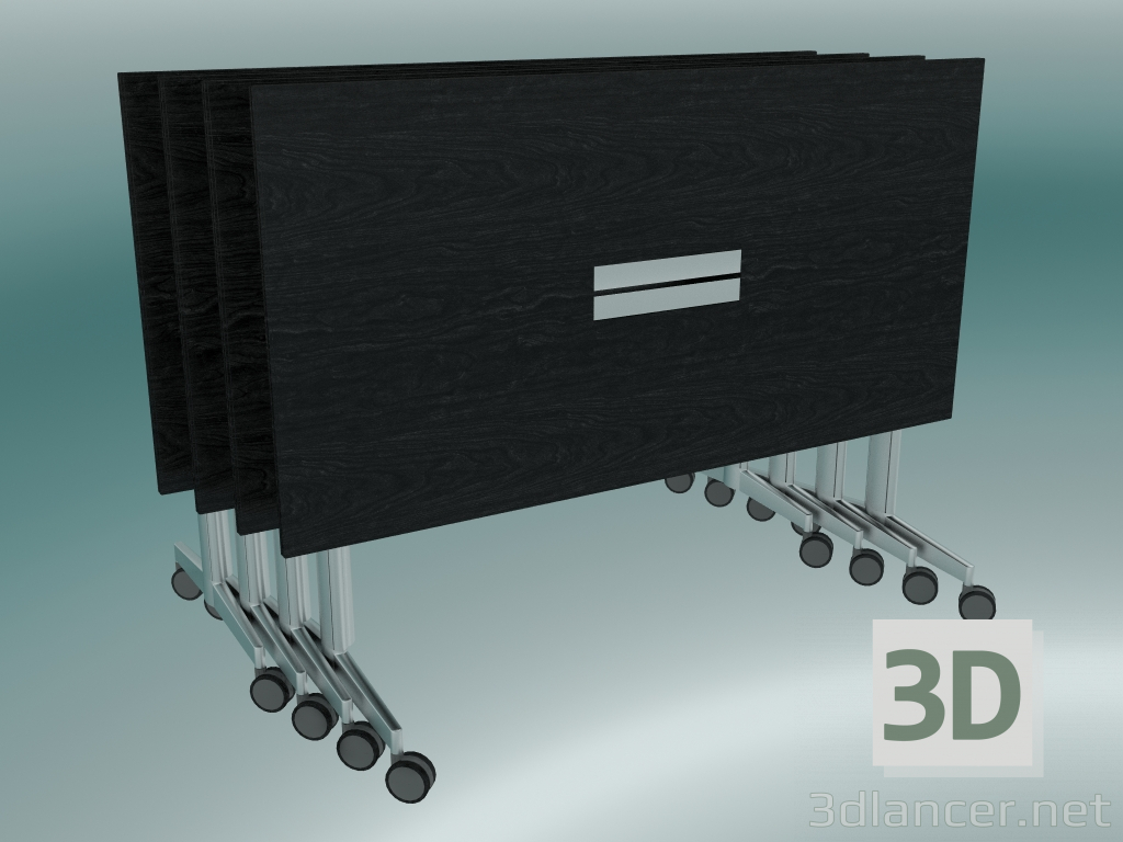 modèle 3D Pile de 4 tables style T-leg (1500x750, 740mm) - preview