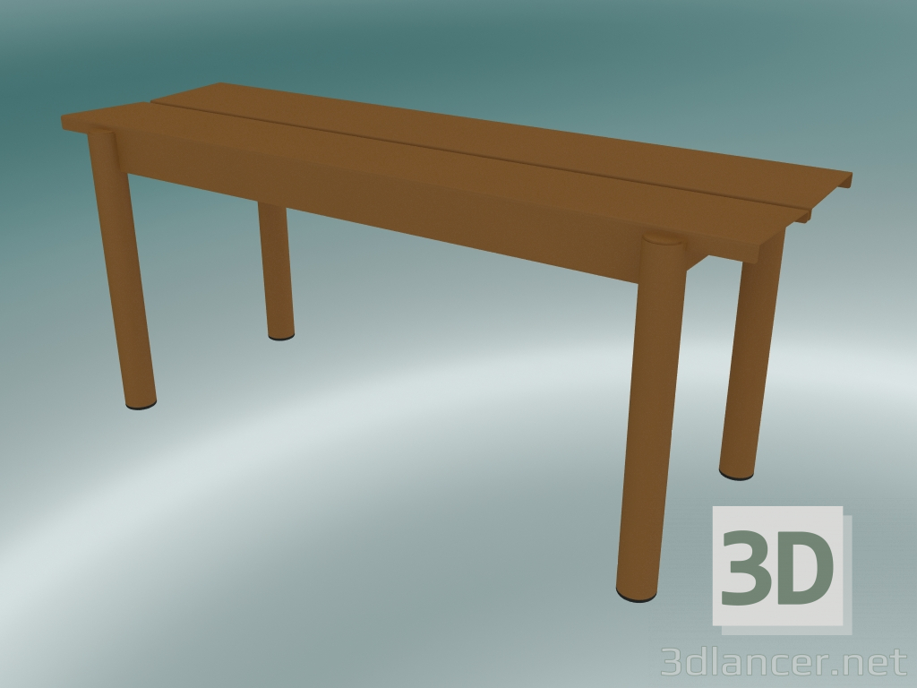 3D Modell Sitzbank Linear Steel (110 cm, Brunt Orange) - Vorschau