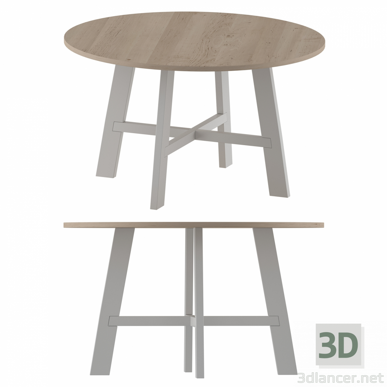 3d Round dining table By Pointhouse model buy - render