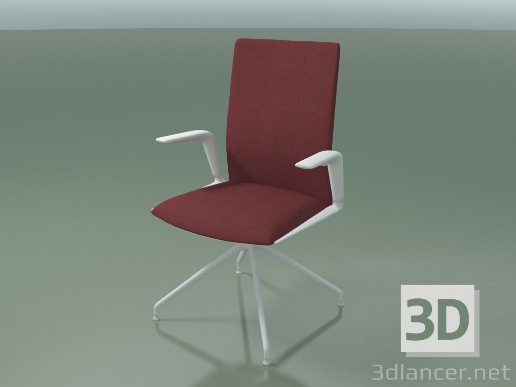 3D Modell Stuhl 4830 (auf einer Überführung, rotierend, mit Polsterstoff, V12) - Vorschau