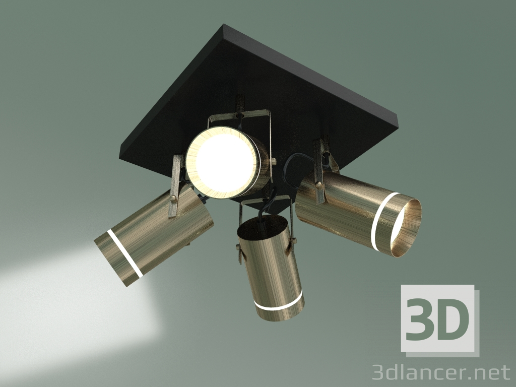 3d model Ceiling lamp 20063-4 (antique bronze) - preview