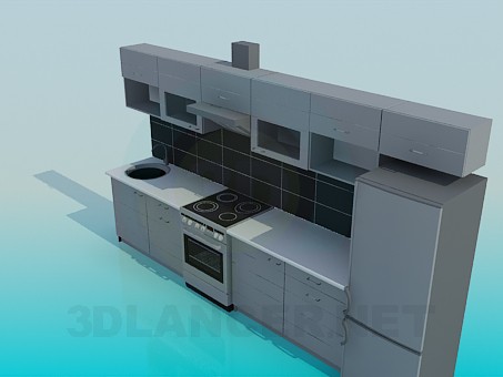 3d модель Кухня – превью 3d модель Кухня – превью