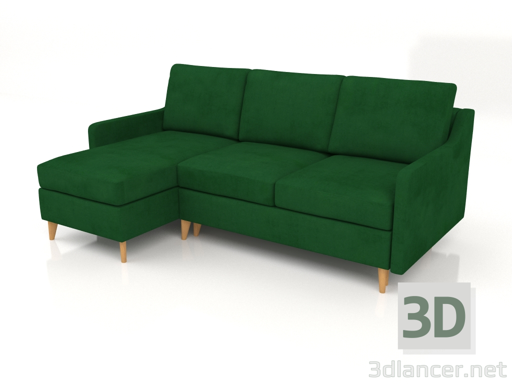 3d модель Лайф угловой диван 3-х местный раскладной. – превью