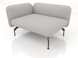 1.5-seater sofa module with an armrest on the left