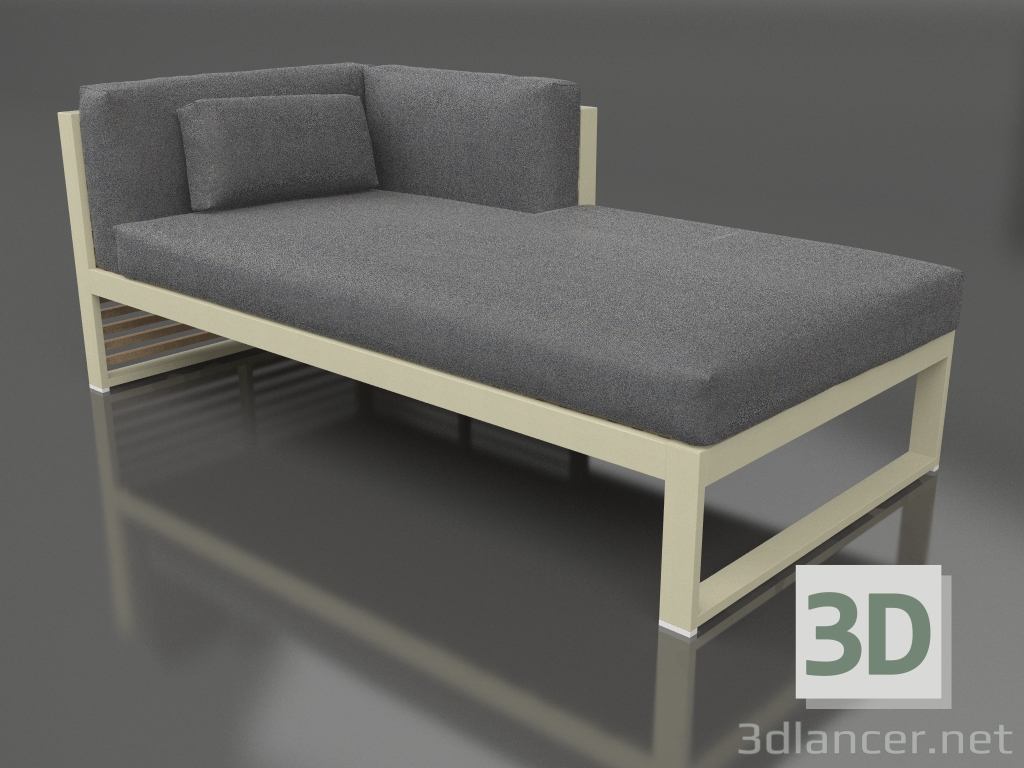 3d model Modular sofa, section 2 right (Gold) - preview