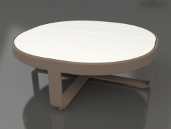 Кофейный столик круглый Ø90 (DEKTON Zenith, Bronze)