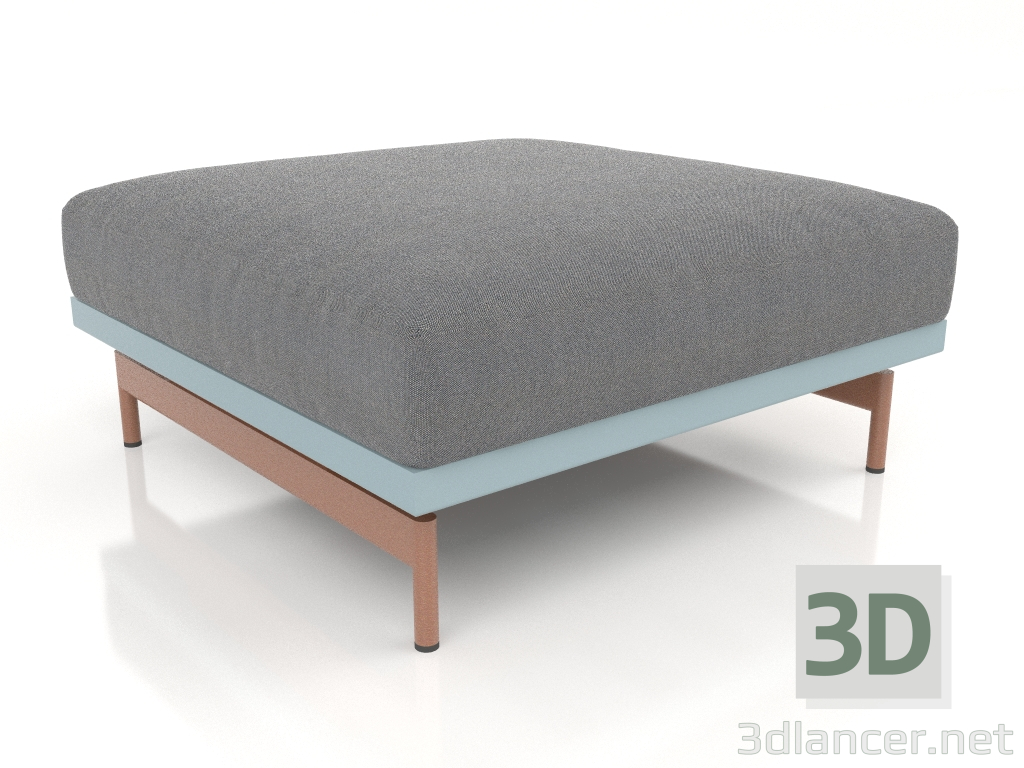 modello 3D Modulo divano, pouf (Grigio blu) - anteprima