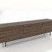 modello 3D Mobile TV 4 1800 mm (frassino alleggerito noce) - anteprima