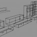 3D modeli Oturma odası şehir - önizleme