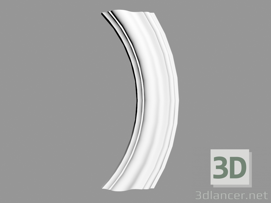 3d model Corner molding P8030C (19 x 8.6 x 1.7 cm) - preview