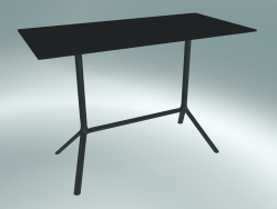टेबल MIURA (9587-71 (80x160cm), H 103cm, काला, काला)