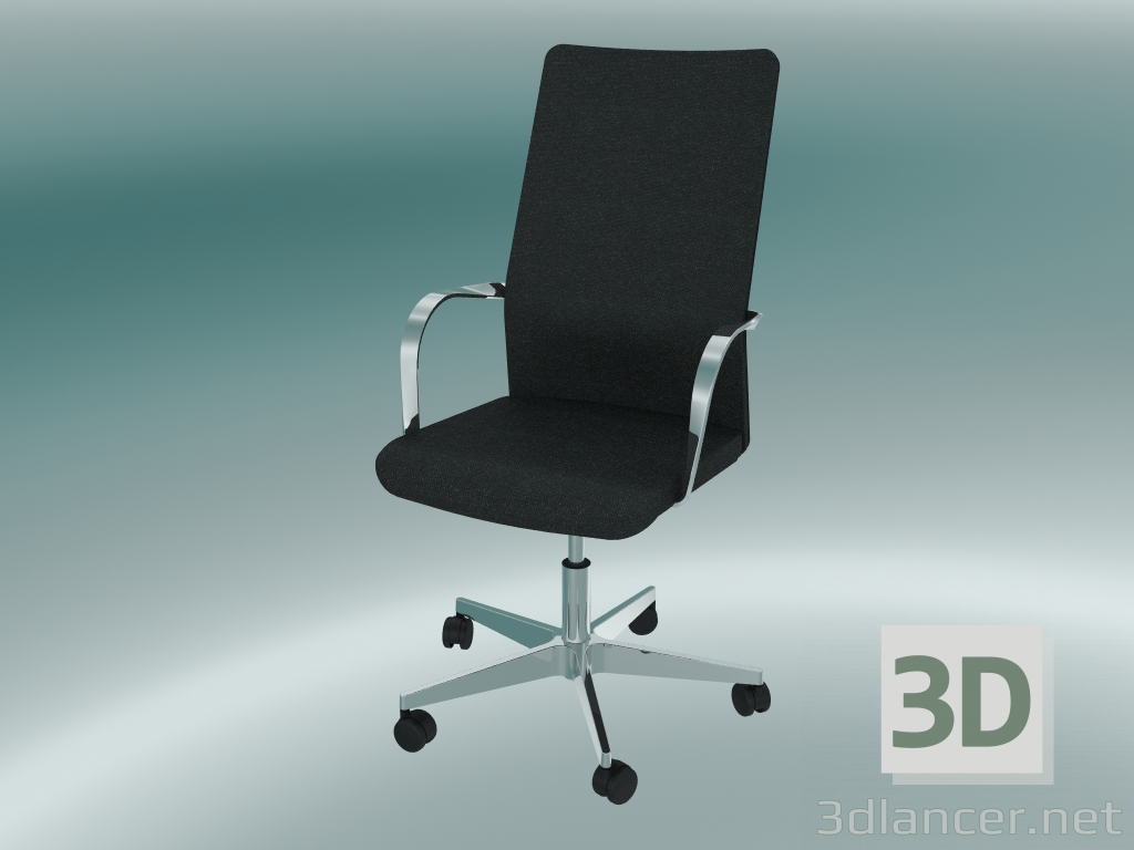 3d модель Кресло пятиколесное с высокой спинкой – превью
