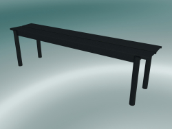 Panchina lineare in acciaio (170 cm, nero)