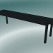 modello 3D Panchina lineare in acciaio (170 cm, nero) - anteprima