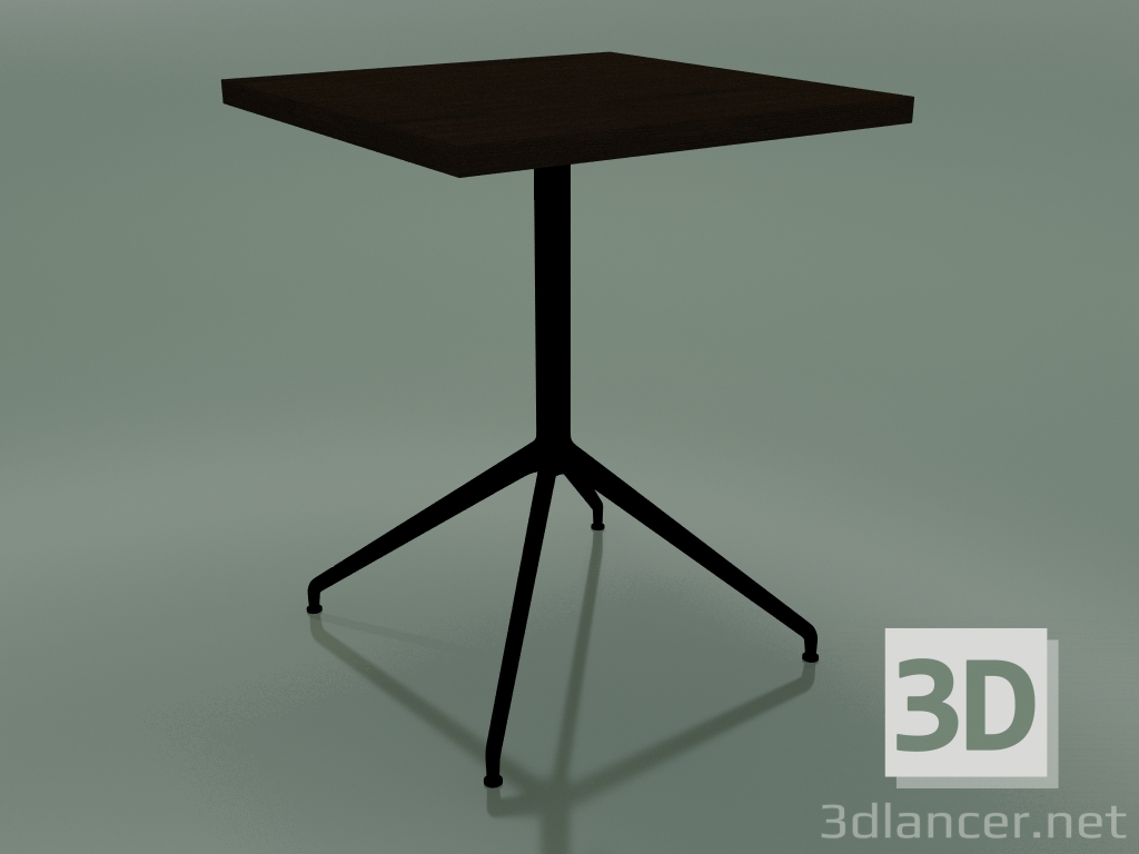 modello 3D Tavolo quadrato 5753 (H 74.5 - 60x60 cm, Wenge, V39) - anteprima