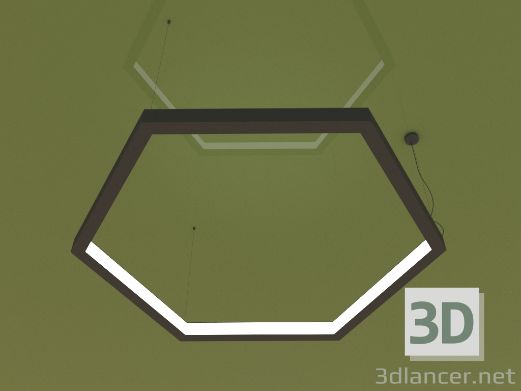 3 डी मॉडल लैंप हेक्सागोन डेंट्रो (1460 मिमी) - पूर्वावलोकन