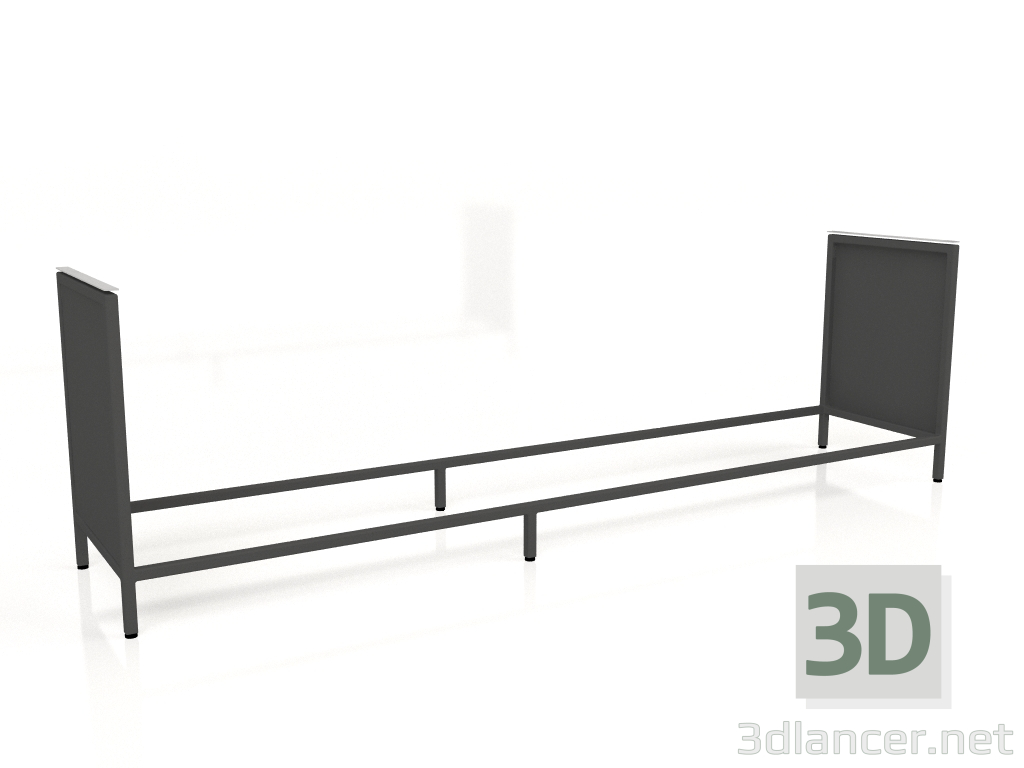 modello 3D Isola V1 (parete) su telaio 60 5 (nero) - anteprima
