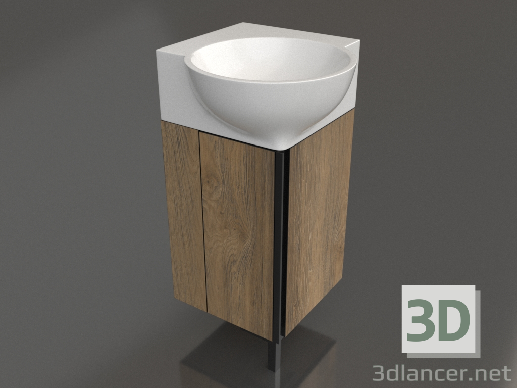 modèle 3D Armoire de sol 45 cm (POR0104DB) - preview