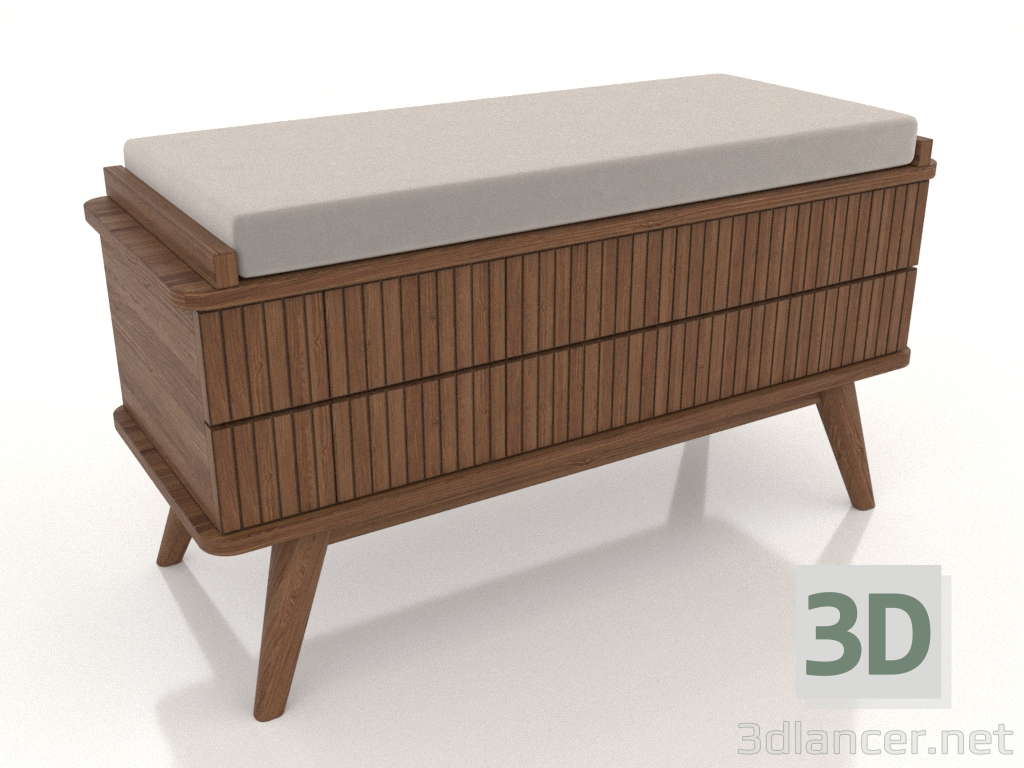 3d model Bench (light walnut) - preview