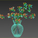 3d Цветы, ваза модель купить - ракурс