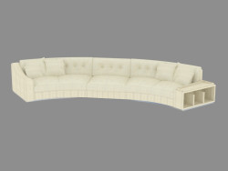 Modern sofa with Golden Circus shelves (515h167h83)