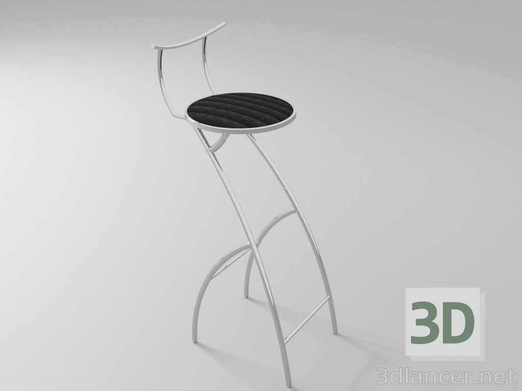 3d model silla de la barra - vista previa