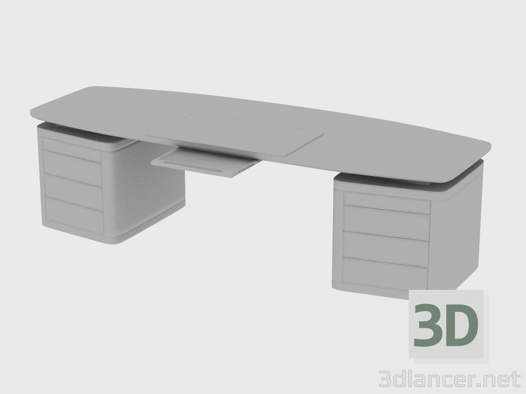 3D Modell Schreibtisch ECTOR DESK OHNE HALBINSEL (280x87xH75) - Vorschau