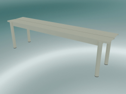 Bench Linear Steel (170 cm, Off-White)