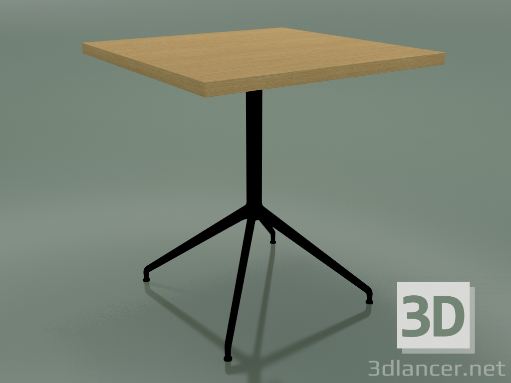 modello 3D Tavolo quadrato 5754 (H 74.5 - 70x70 cm, Rovere naturale, V39) - anteprima