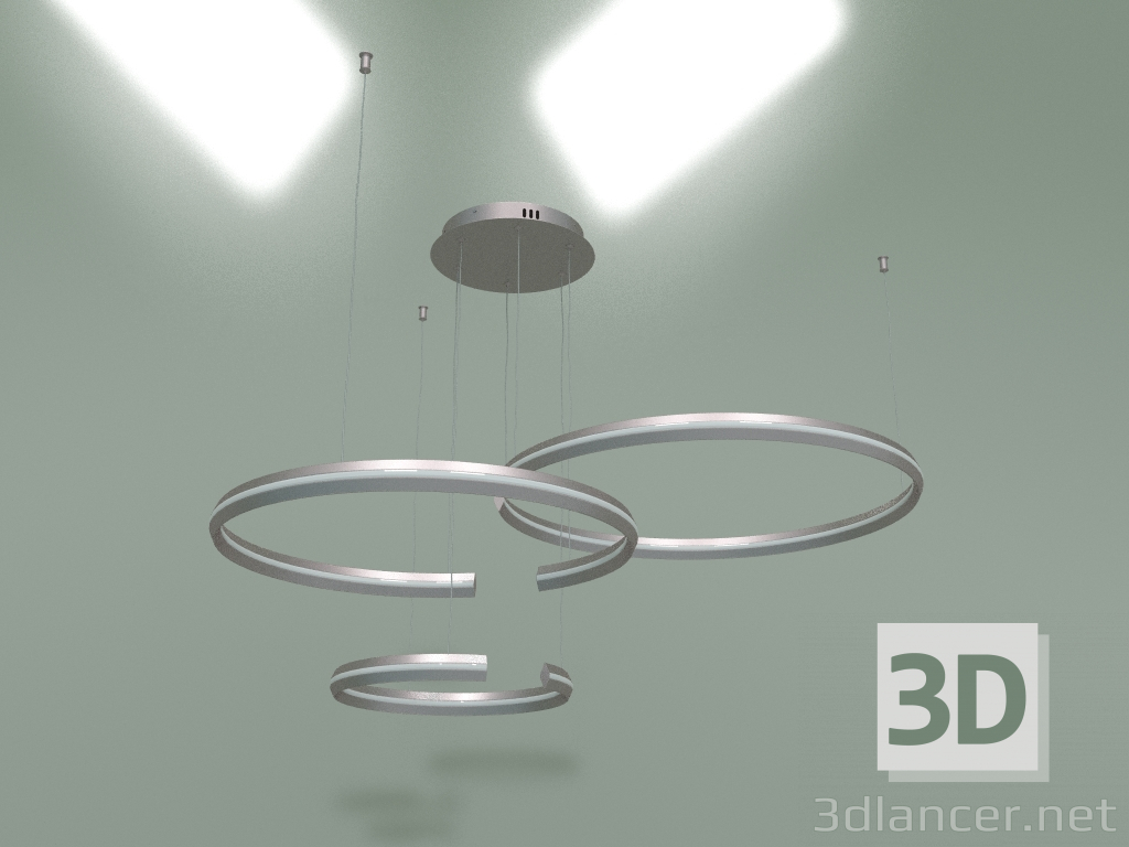 3d model Pendant lamp 90180-3 (satin nickel) - preview