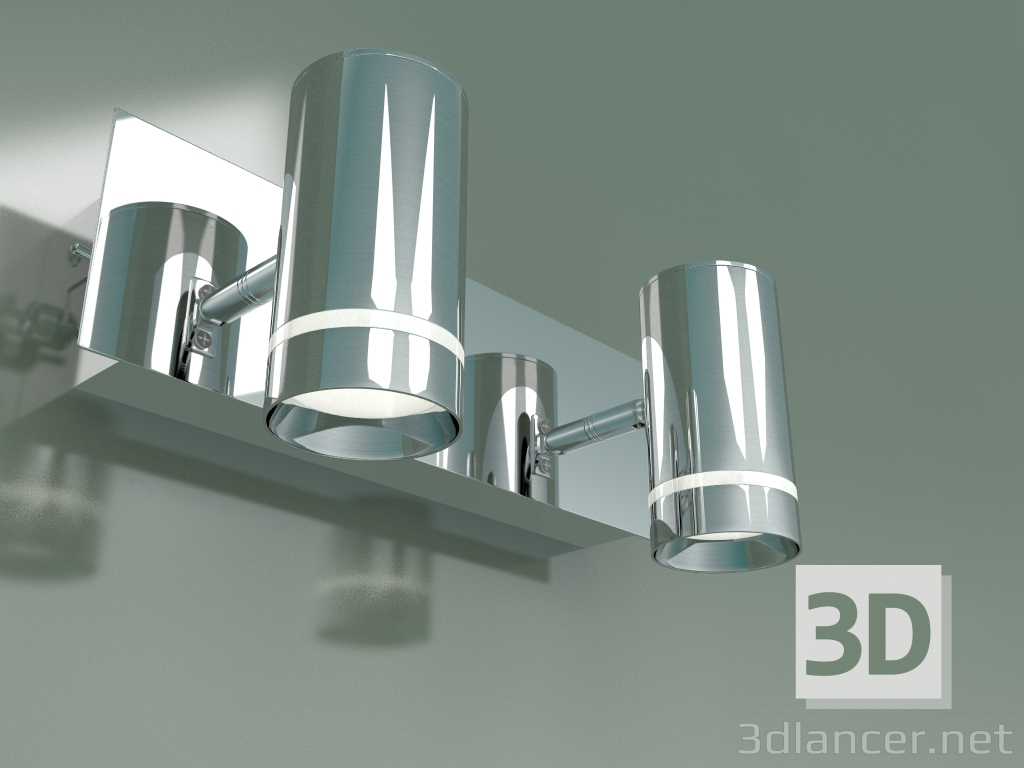 modello 3D Lampada da parete 20064-2 (cromo) - anteprima