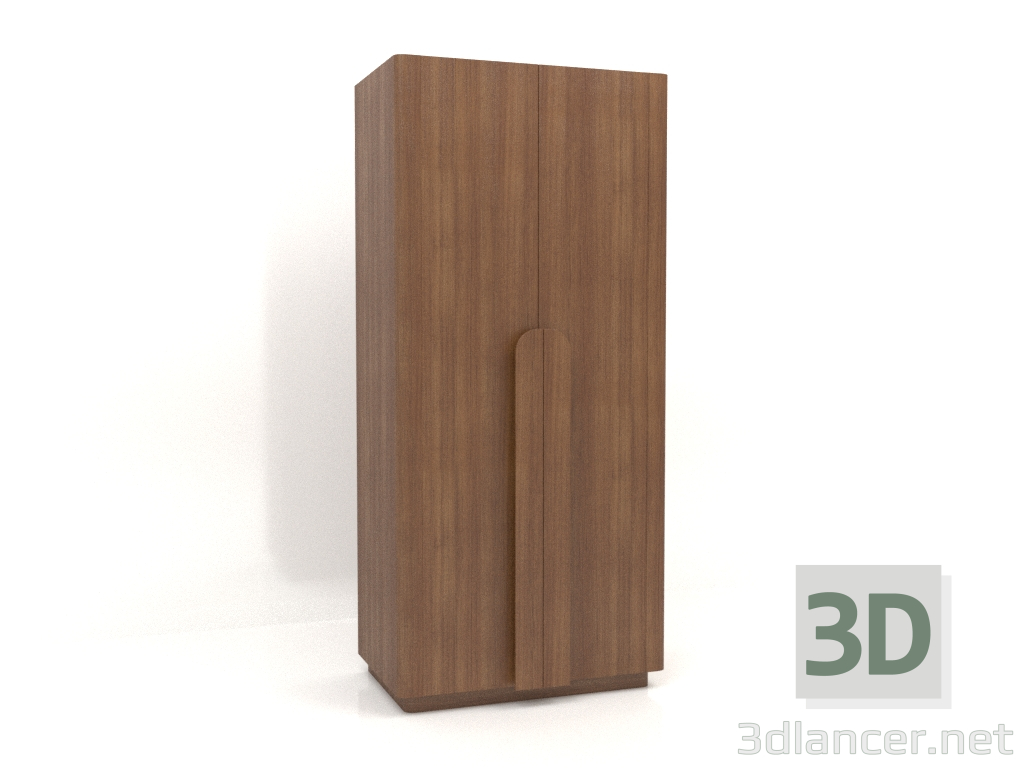 3D modeli Gardırop MW 04 ahşap (seçenek 4, 1000x650x2200, ahşap kahverengi ışık) - önizleme