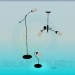 modello 3D Lampade lampadario, terra e da tavolo - anteprima