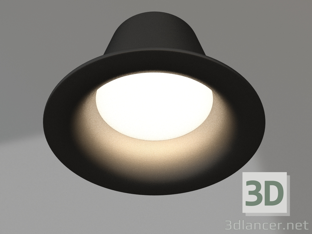 modello 3D Lampada MS-BLIZZARD-BUILT-R102-8W Warm3000 (BK, 100°, 230V) - anteprima