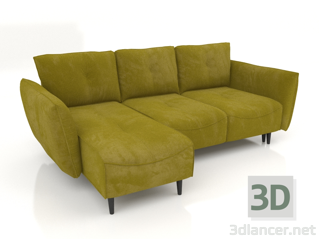 modèle 3D Canapé d'angle 3 places pliant Lyukke - preview