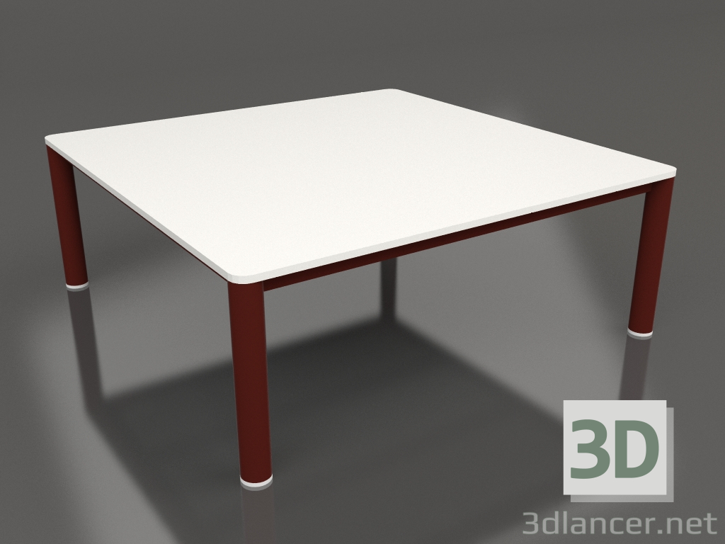 modello 3D Tavolino 94×94 (Rosso vino, DEKTON Zenith) - anteprima