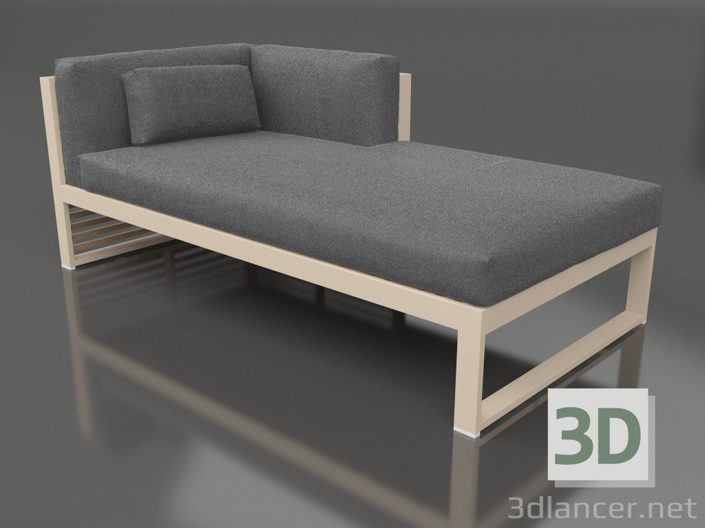3D Modell Modulares Sofa, Abschnitt 2 rechts (Sand) - Vorschau
