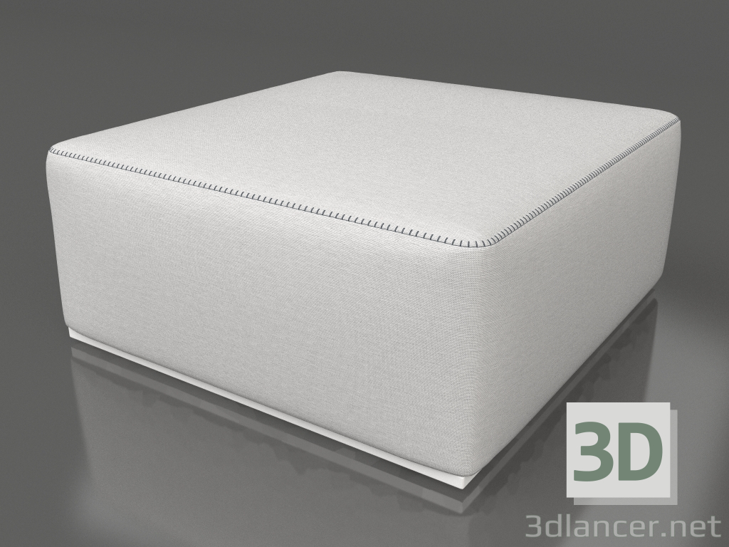 3D Modell Sofamodul, Pouf (Weiß) - Vorschau
