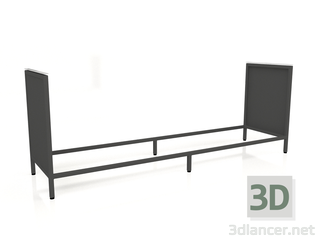 3D Modell Insel V1 (Wand) auf 60 Rahmen 4 (schwarz) - Vorschau