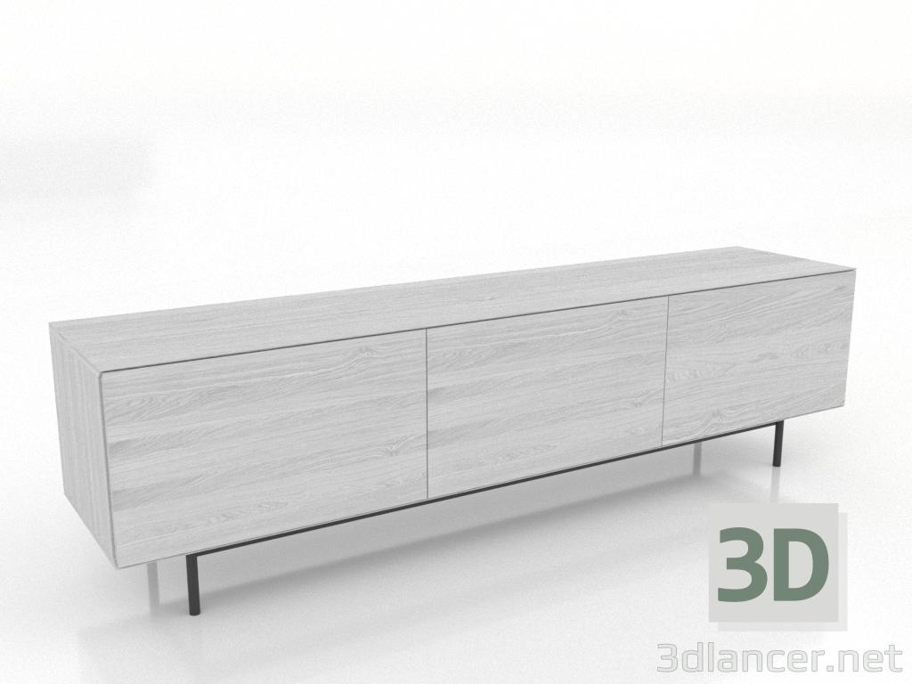 3d модель Тумба ТВ 4 1800 мм (белый RAL 9010) – превью 3d модель Тумба ТВ 4 1800 мм (белый RAL 9010) – превью