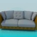 3D Modell Sofa mit zwei Abschnitten - Vorschau
