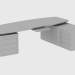 3D Modell Schreibtisch ECTOR DESK MIT HALBINSEL (280x168xH75) - Vorschau