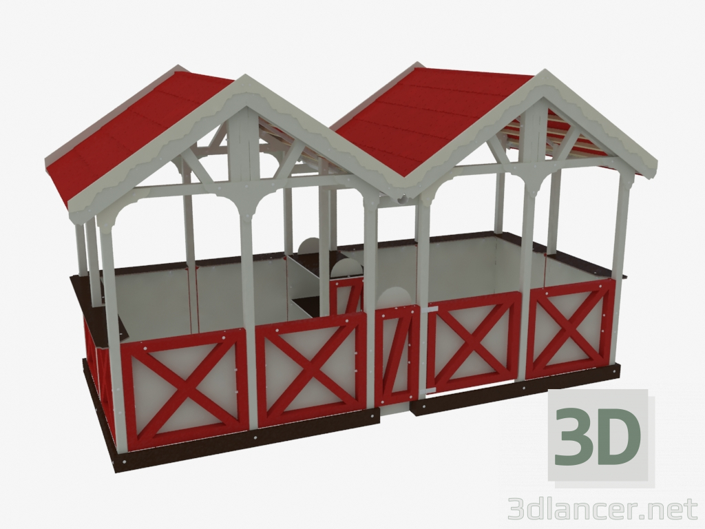 modello 3D case - anteprima
