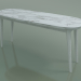 modello 3D Tavolino ovale (247 R, marmo, bianco) - anteprima