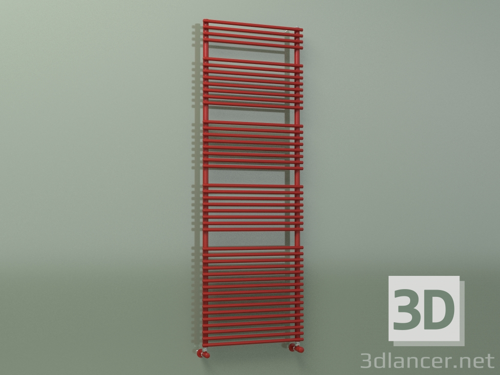 modello 3D Porta asciugamani FLAUTO (1762x606, Rosso - RAL 3000) - anteprima