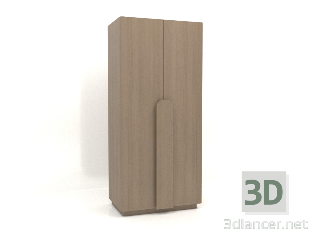 modèle 3D Armoire MW 04 bois (option 4, 1000x650x2200, gris bois) - preview