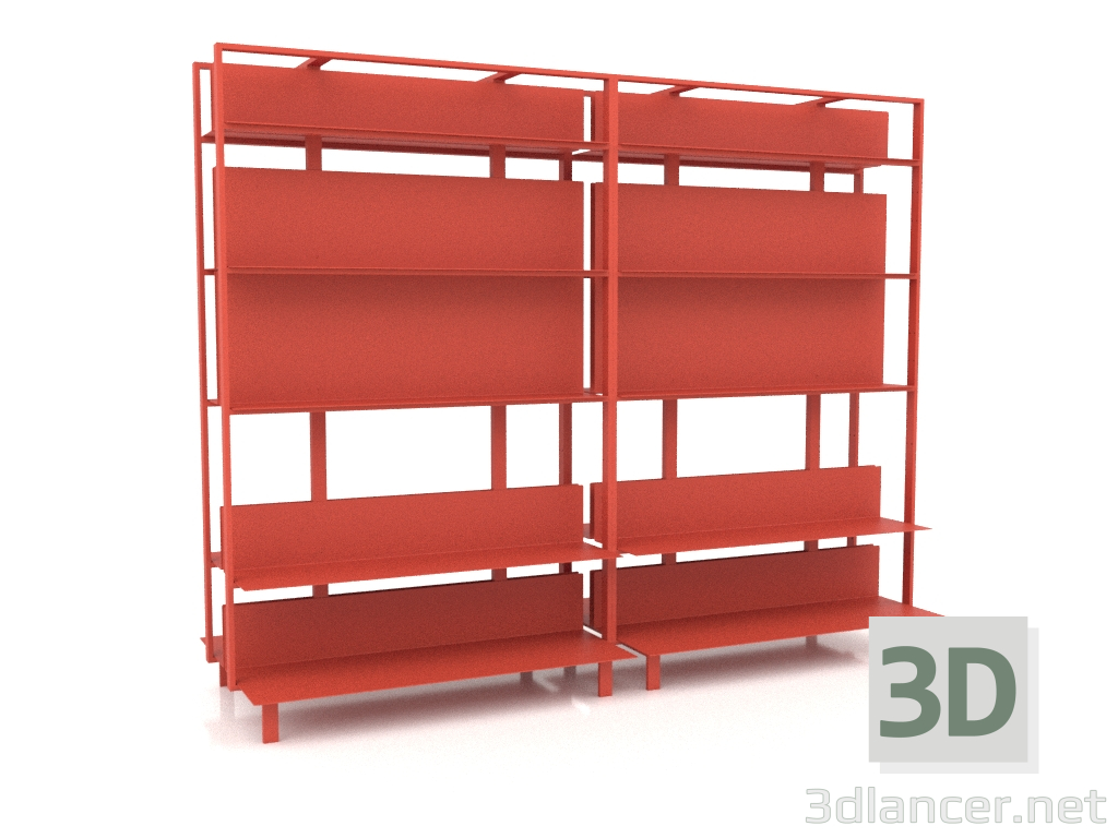 modello 3D Sistema di scaffali (composizione 15) - anteprima