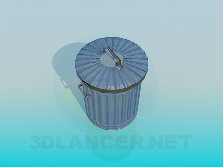 3d model Trash can with a lid - preview 3d model Trash can with a lid - preview